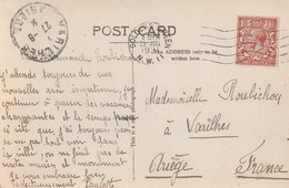 1931 - Post Card From Golder's Green, London To Varilhes, France - 3 Half Pence Franking - Arrival Stamp - Lettres & Documents