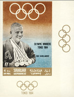 1964-(MNH=**) Sharjah S.1v.non Dentellato "Vincitore Olimpiade Tokyo" - Andere-Azië