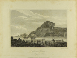 CAPTAIN COOK 1811 ENGRAVED PRINT By George Cooke, Showing Scene From CAPTAIN COOK'S Second Voyage - 'Christmas Harbour ( - Unclassified