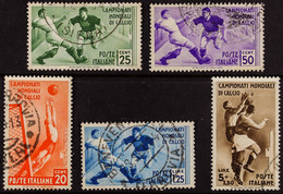 FOOTBALL ITALY 1934 World Football Championship Set, SG413/17 (Sass 357/61), Very Fine Used, Probably CTO.(5) - Unclassified