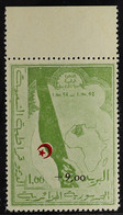 1962 COMBATANT'S BENEFIT +9 F On 1f Green, Yvert 363A, Upper Marginal, Never Hinged Mint. - Other & Unclassified
