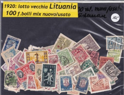 1920-Lituania Lotticino Misto Linguellati E Usato 100 Francobolli - Lituania