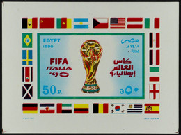 1990 FOOTBALL 50p World Cup Miniature Sheet, RED PRINTED DOUBLE Unlisted Variety On SG MS1762, Never Hinged Mint. - Other & Unclassified