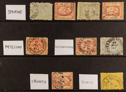 EGYPTIAN POST OFFICES ABROAD 1867-1875 Used Group Of Stamps With Various Cancels Of Egyptian PO's Abroad, Includes Smirn - Other & Unclassified