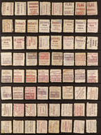 1891-93 ADVERT BACK STAMPS 1d Collection Of All Different Mainly Brown Purple And Mauve Types, All Used. (117 Stamps) - Other & Unclassified