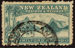 1899-1903 2s Blue-green Milford Sound On Laid Paper, SG 269a, Good Used, Crease. - Other & Unclassified