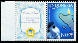 Delcampe - AS7553 Indonesia 2005 Aceh Earthquake Disaster 1V With Ticket - Briefmarken