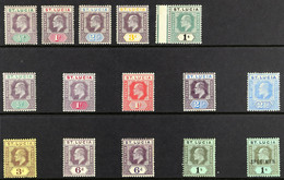 1902-10 MINT KEVII SELECTION ALL DIFFERENT On A Stock Card That Includes The 1902-03 CA Wmk Set, 1904-10 Range With Most - St.Lucia (...-1978)