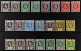 1904-10 Watermark Multi Crown CA Complete Set Of 14, SG 64/77, Plus Additional Shades/papers For Â½d (both Colours), 1d  - St.Lucia (...-1978)