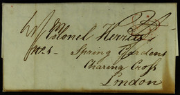 1809 (31 July) Entire Letter To London, Bearing 'ST VINCENT' Fleuron Cds Cancel & Arrival Cds On Reverse And Scarce Red  - St.Vincent (...-1979)