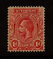 1913-17 UNLISTED VARIETY 1d Red, SG 109, Showing Signs Of A Partial DOUBLE PRINTING Above Both Value Tablets & Within In - St.Vincent (...-1979)