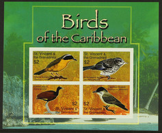 2007 IMPERF PROOF SHEETLET Birds Of The Caribbean $2 X4 Sheetlet As SG 5630a,Â IMPERF PROOF From TheÂ B.D.T. Archive On  - St.Vincent (...-1979)