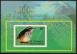 2007 IMPERF PROOF MINIATURE SHEET Birds Of The Caribbean $6 'Waterthrush' Miniature Sheet As SG MS5634,Â IMPERF PROOF Fr - St.Vincent (...-1979)