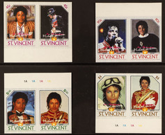 2009 IMPERF PROOF SE-TENANT Michael Jackson Commemoration Set In Se-tenant Pairs As SG 5785a/85i, IMPERF PROOF PAIRS Fro - St.Vincent (...-1979)