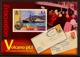 2011 ARCHIVE IMPERFORATE Â£2 Volcano (1st Series) Miniature Sheet As SG MS1039,Â B.D.T Archive Imperforate, Never Hinged - Tristan Da Cunha