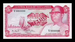 Gambia 5 Dalasis 1972-1986 Pick 5Ds Specimen SC UNC - Gambie