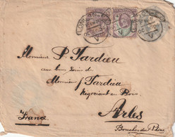 1894 - Cover Stationery With Additional Stamps From London EO  To Arles, France - Hooded Circle  Cancel - Storia Postale