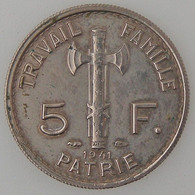 Pétain, 5 Francs 1941, Gad: 764, TTB - J. 5 Francs