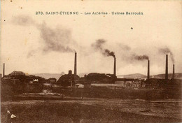 St étienne * Les Aciéries * Usines BARROUIN * Industrie Acier Cheminée - Saint Etienne