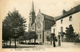 Paramé * Rue Place Et Vue Sur L'église Du Village - Parame