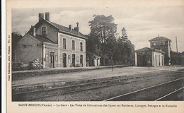 SAINT-BENOIT. - La Gare- Les Voies De Bifurcations Des Lignes Sur Bordeaux, Limoges, Bourges Et La Rochelle - Saint Benoit