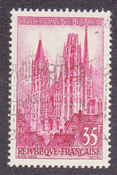 1129 France 1957 Oblitéré  Cathédrale De Rouen 76 Seine Maritime - Gebruikt