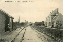 St Mars Sur Colmont * Intérieur De La Gare Du Village * Café De La Gare * Ligne Chemin De Fer - Sonstige & Ohne Zuordnung