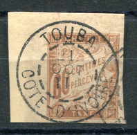 RC 23145 COTE D'IVOIRE - TOUBA BELLE OBLITÉRATION DE 1911 SUR TAXE DES COLONIES GENERALES COIN DE FEUILLE TB - Used Stamps