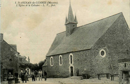 St Aignan De Gennes * Place De L'église Et Le Calvaire * Villageois - Sonstige & Ohne Zuordnung