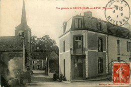 St Jean Sur Erve * Rue Et Vue Générale Du Village * Attelage - Sonstige & Ohne Zuordnung