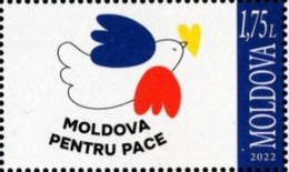 Moldova - 2022 - Moldova For Peace - Support Ukraine - Mint Stamp - Moldawien (Moldau)