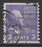 United States 1939. Scott #842 (U) Thomas Jefferson - Francobolli In Bobina