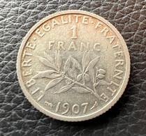 1f 1907 Argent Semeuse - H. 1 Franc