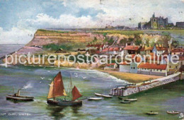 WHITBY EAST CLIFF OLD ART COLOUR POSTCARD TUCK OILETTE CARD NO 6177 YORKSHIRE - Whitby