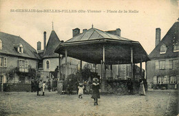 St Germain Les Belles Filles * La Place De La Halle * Kiosque à Musique - Saint Germain Les Belles