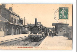 CPA 80 Villers Bretonneux La Gare Et Le Train - Villers Bretonneux