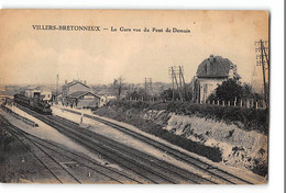 CPA 80 Villers Bretonneux La Gare Et Le Train - Villers Bretonneux