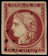 O FRANCE - Poste - 6, Carmin Vif, Signé + Certificat Brun: 1f. Cérès - 1849-1850 Ceres