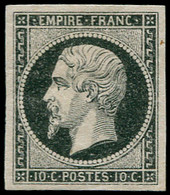(*) FRANCE - Poste - 13, Essai En Noir, Type I: 10c. Empire - 1853-1860 Napoleone III