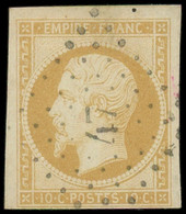 O FRANCE - Poste - 13Aa, Obl PC 47, Belles Marges, Frappe Superbe: 10c. Jaune-citron - 1853-1860 Napoléon III