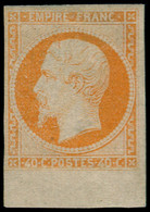 * FRANCE - Poste - 16, Bdf En Bas, Signé Brun, TB: 40c. Orange - 1853-1860 Napoléon III.