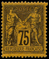 * FRANCE - Poste - 99, Bon Centrage, Très Frais: 75c. Violet S. Orange - 1876-1898 Sage (Type II)