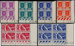 ** FRANCE - Poste - 322/27, 6 Blocs De 4, Cd. 1936: Exposition De Paris 1937 - Ungebraucht