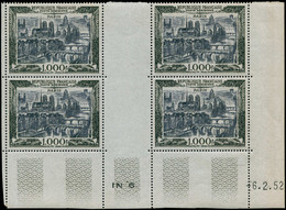 ** FRANCE - Poste Aérienne - 29, Bloc De 4 Cd 16/2/52: 1000f. Paris - 1927-1959 Neufs