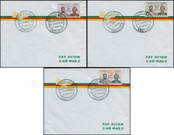 LET CAMEROUN - Poste - 329/34, Série Normale + Surchargée Monnaie Anglaise, Sur 6 Env. Fdc: Réunification - Sonstige & Ohne Zuordnung