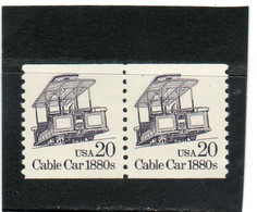 ETATS-UNIS    2 Timbres Se Tenant  20 C    1988    Y&T:1840    Roulette      Neufs  Sans Charnière - Roulettes