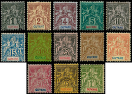 * GUYANE - Poste - 30/42, Complet 13 Valeurs: Groupe - Unused Stamps