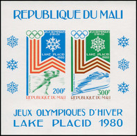EPL MALI - Blocs Feuillets - 12, épreuve De Luxe: Jeux Olympiques De Lake Placid 1980 - Mali (1959-...)