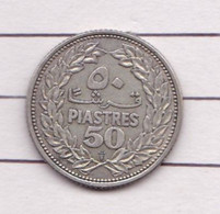 Liban	Tp PL21//14	50	Piastres			1952	Argent - Liban