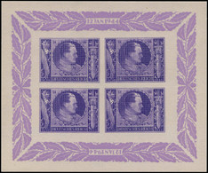 ** ALL. FAUX DE PROPAGANDE - Poste - Feuillet De 4 Timbres (non Répertorié), Non Dentelé: 54+96pf. Violet Goering - Besetzungen 1938-45